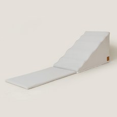 리더스펫케어 강아지 접이식 슬라이드 계단 쇼파형, 그레이, 1개