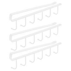 깨비다 무타공 클립형 조리도구걸이, 화이트, 3개