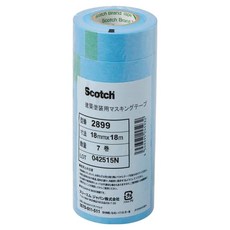 스카치 내열 와시 마스킹 테이프 블루 18mm x 18m 7p, 1개