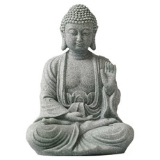 morningscent 靈骨塔裝飾 佛像 迷你 和平 經典 石製坐佛 中型