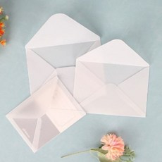 오르비엘 브이라인 청첩장 봉투 반투명 200 x 160 mm, 50개