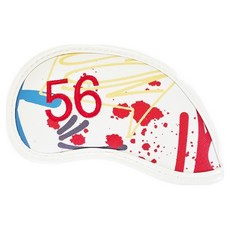 EisenHeim 56度楔形單支鐵桿頭套, 白色圖案, 1個