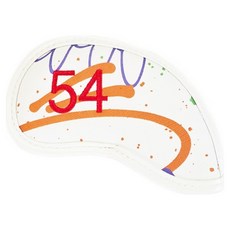 EisenHeim 54度楔形單支鐵桿頭套, 白色圖案, 1個