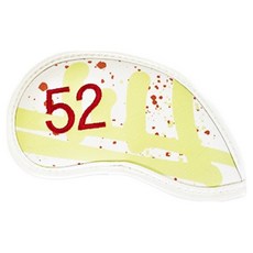 EisenHeim 52度楔形單支鐵桿頭套, 白色圖案, 1個