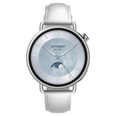 샤오미 가죽 스트랩 워치 S4, 화이트, 41mm, 블루투스