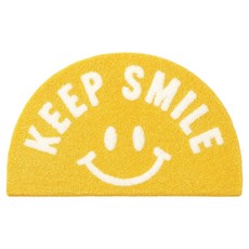 할인바이할인 킵스마일 극세사 욕실 발매트, 트위티옐로우