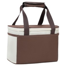 스테디얼 심플 디자인 보온 보냉백, 브라운, 1개