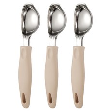 빅벅 아이스크림 스쿱 미니 디저트 과일 얼음 스텐, 핑크, 3개