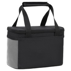 스테디얼 심플 디자인 보온 보냉백, 블랙, 1개