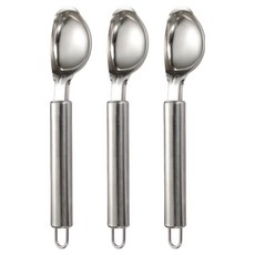 빅벅 아이스크림 스쿱 미니 디저트 과일 얼음 스텐, 실버, 3개