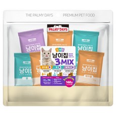 파미데이즈 냥이칩 간식 7g x 3종 x 8p 세트, 혼합맛(대구/오메가3/초유/L-트립토판), 1세트 혼합맛(대구/오메가3/초유/L-트립토판), 1세트