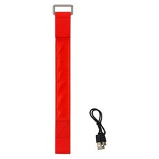 DIBOTE 迪伯特 運動休閒LED發光束帶/充電式夜跑帶 附usb充電線, 紅色, 1個