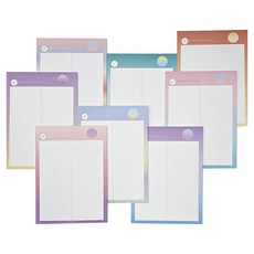 아이씨엘디자인 모눈 노트 패드 8종 세트, 혼합색상, 1세트