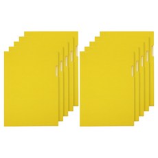 비팬시 프리미엄 PU가죽 L홀더화일 A4, 옐로우, 10개