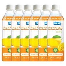 TANDO 망고 주스, 6개, 500ml