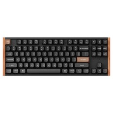 키크론 K8 PRO MAX Wood ALU RGB 기계식 핫스왑 무선 텐키리스 키보드, 우드 블랙, K8M-H11W, 라이트 저소음 바나나축