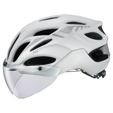 KABUTO Bit Shield 附著型自行車燈煙燻色安全帽 AR-3, 霧面珍珠白, 1個