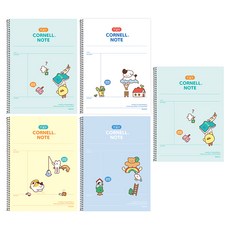 핑크풋 와글와글 칸 넓은 코넬노트 5p 세트, 랜덤발송, 1세트