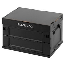 BLACK DOG 黑狗 維納 折疊露營收納箱 附木質桌板 5面全開 50L, 夜幕黑, 1個, 1層