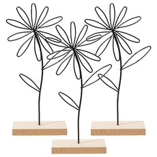 現代奢華金屬室內裝飾品 10孔花朵鐵架擺件 3入
