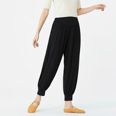 마켓피아 여성용 댄스 발레 배기 밴딩 팬츠