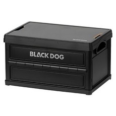 BLACK DOG 黑狗 手提摺疊收納箱 45L, 夜幕黑, 1個, 1層