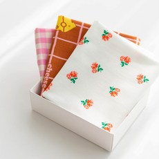 천가게 원단패키지 자투리원단 플라워 체크 스트라이프 인형 강아지 옷만들기 조각천 3종세트, 198, 1세트