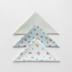 천가게 원단패키지 자투리원단 플라워 체크 스트라이프 인형 강아지 옷만들기 조각천 3종세트, 200, 1세트