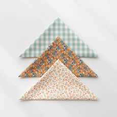 천가게 원단패키지 자투리원단 플라워 체크 스트라이프 인형 강아지 옷만들기 조각천 3종세트, 181, 1세트