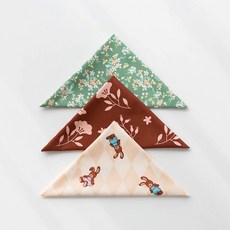 천가게 원단패키지 자투리원단 플라워 체크 스트라이프 인형 강아지 옷만들기 조각천 3종세트, 195, 1세트