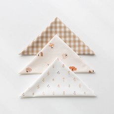 천가게 원단패키지 자투리원단 플라워 체크 스트라이프 인형 강아지 옷만들기 조각천 3종세트, 179, 1세트