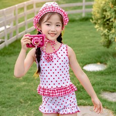 스타빈 러블리 도트프릴 수영복 상하의 세트