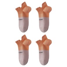 알로데 배색 조깅 발목 양말, 04 오렌지, 4개