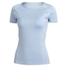 Sumfun 女款速乾運動瑜伽服 高彈力圓領修身短袖T恤