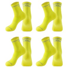 알로데 라인 조깅 중목 양말, 07 옐로우, 4개