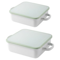 PERVITA 琺瑯方形鍋具2件組