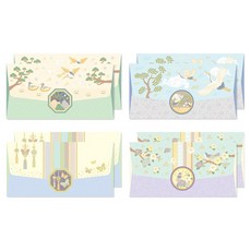 미소로 1500 고급용돈봉투 4종 세트 2492, A 소나무, B 학, C 노리개, D 까치, 2세트