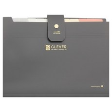 모닝글로리 클레버 12분류 간편 도큐멘트 파일, 그레이, 1개 그레이, 1개