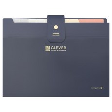 모닝글로리 클레버 12분류 간편 도큐멘트 파일, 네이비, 1개