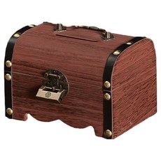 엑스터 빈티지 감성 잠금수납 미니 보물금고 소형 14.5 x 10 x 10 cm, 레트로B