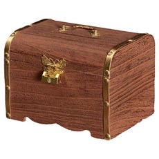 Exter 復古感性附鎖收納迷你寶物保險箱 大型 20 x 14.5 x 14.3 cm