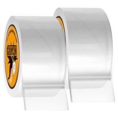글루몬 자국없는 초강력 실리콘 클리어 겔 나노 양면 테이프 50mm x 3m, 2개