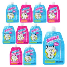 해피아이몰 휴대용 가벼운 파우치형 비눗방울 리필액 350ml, 랜덤발송, 10개