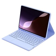 DTAudio iPad磁吸式藍牙鍵盤保護套 12吋, 紫色, 1個, BKP-12-VT