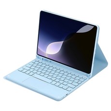 DTAudio iPad磁吸式藍牙鍵盤保護套 12吋, 藍色, 1個, BKP-12-B