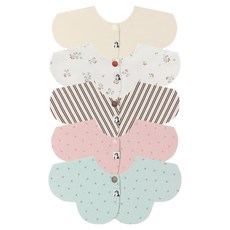 코니 롤링빕 아기 턱받이 5종 세트, I 세트, 1세트 I 세트, 1세트