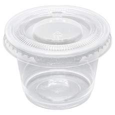 URBANFLAIR 一次性醬料容器 300入 + 蓋子 300入 組 30ml 4.5 x 3.2 x 3 cm
