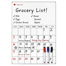 나리다 냉장고 자석 화이트보드 스케줄러 + 마카펜 3종 세트, 고무자석