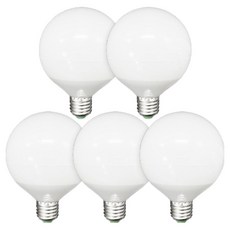 가온엘이디 LED 12W 숏타입 볼전구 화이트 5p, 주광색, 5개