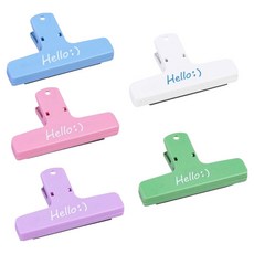 디어홈 바인더 메모 자석 집게 5종 세트, 01 혼합색상